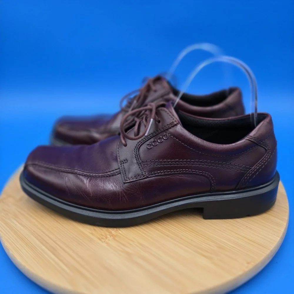 Ecco Helsinki Shoes Oxfords Dress Cordovan/Brown Leather Men's‎ US 7-7.5 EU 41